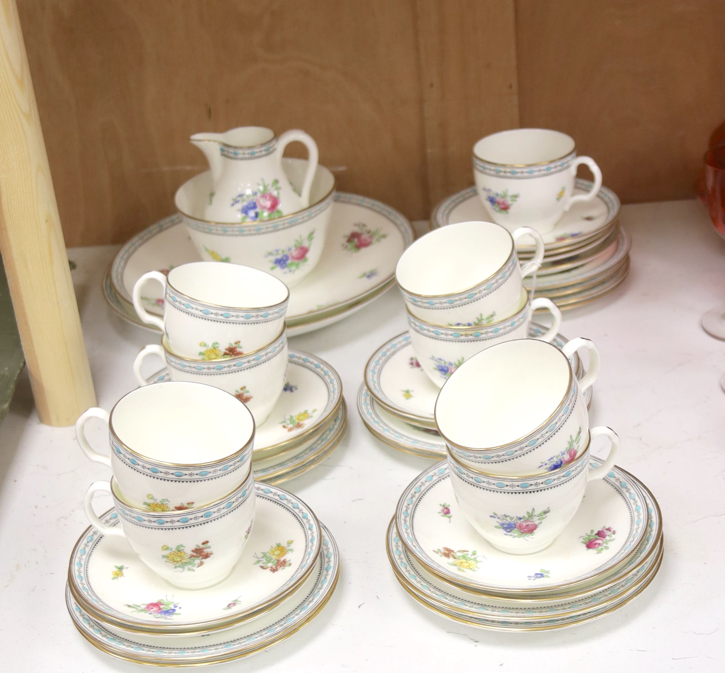 A Cauldon bone china teaset